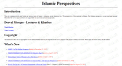 Desktop Screenshot of islamicperspectives.com